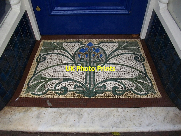 Photo 6"x4" Doorway Mosaic, Belle Vue Terrace, Great Malvern Great Malvern c2008