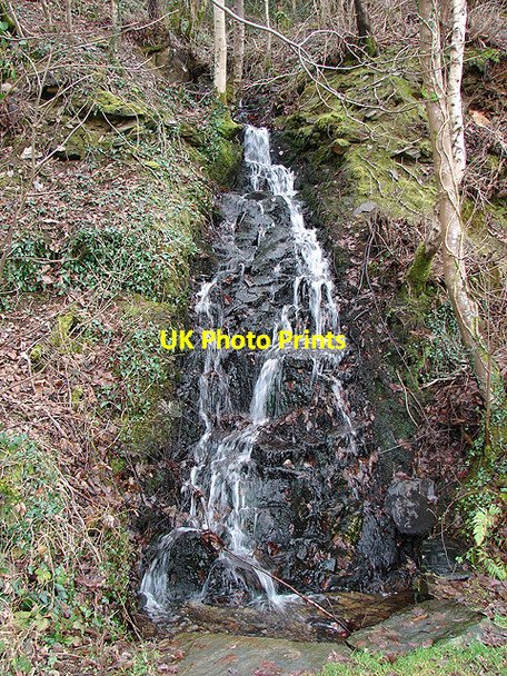 Photo 6"x4" Small waterfall beside the Mawddach Trail Bontddu c2008