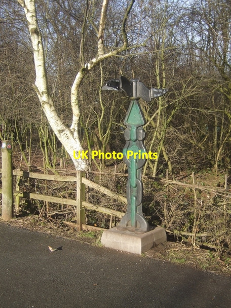 Photo 6"x4" Millennium milepost in Sandwell Valley Country Park West Bromwich c2009