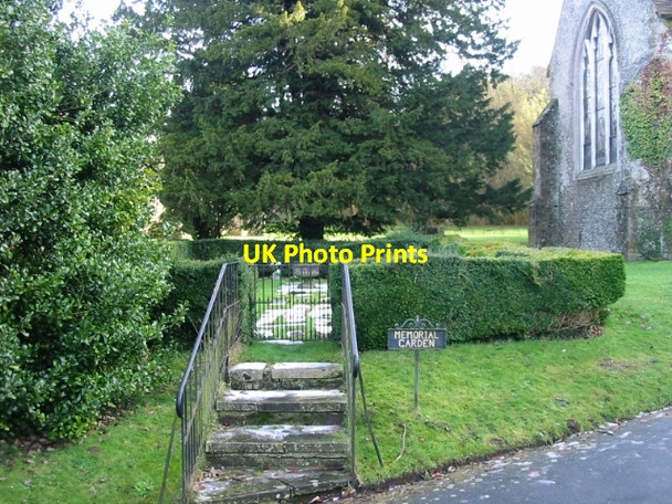 Photo 6"x4" Memorial garden in the grounds of St John the Baptist church Barham\/TR2050 c2009
