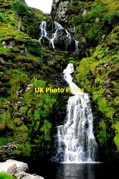 Photo 6"x4" Assarnacally Waterfall Crannogeboy c2005