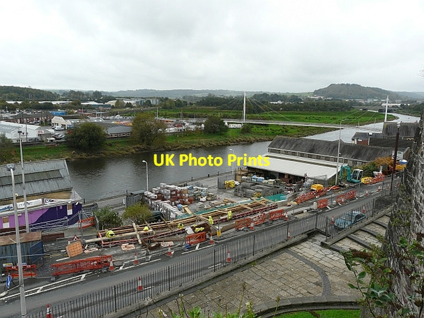 Photo 6"x4" View from beside Southwest Tower, Carmarthen Castle Carmarthen\/Caerfyrddin c2008