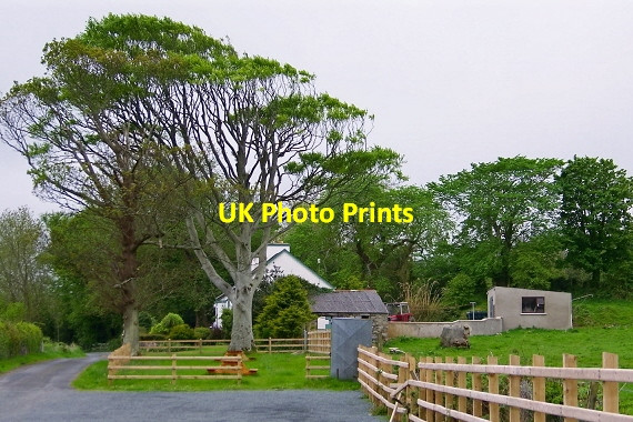 Photo 6"x4" Doe Castle parking space at end of entrance road Creeslough c2008