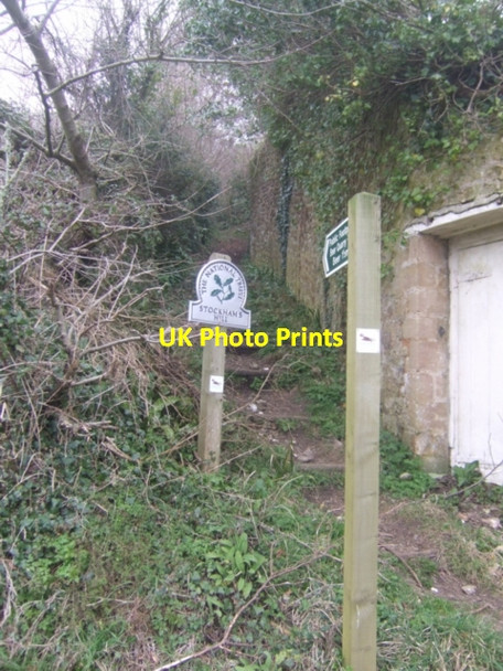 Photo 6"x4" Footpath up Stockham's Hill Vicarage c2009