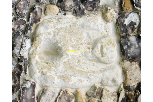 Photo 6"x4" Sheela Na Gig carving Buckland\/SP8812 c2009