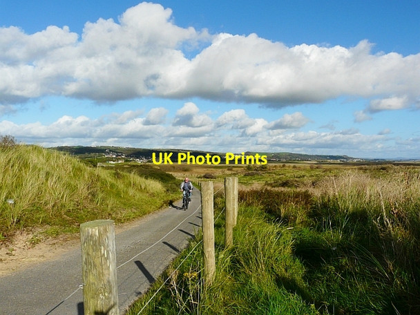 Photo 6"x4" Cyclist at Pembrey Burrows Furnace\/SN4300 c2008