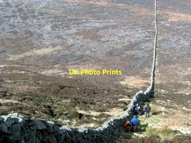 Photo 6"x4" Mourne Wall, Slievenaglogh Attical c2009 P1
