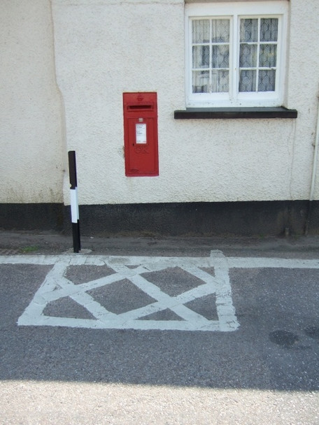 Photo 6"x4" Postbox in former post office wall in Otterton North Star c2009