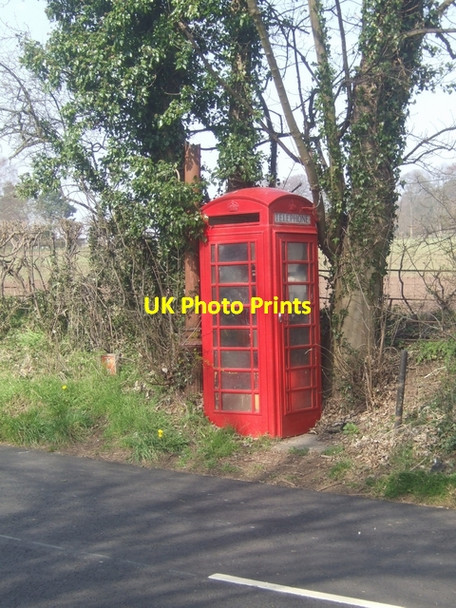 Photo 6"x4" Rural phonebox West Hagley c2009