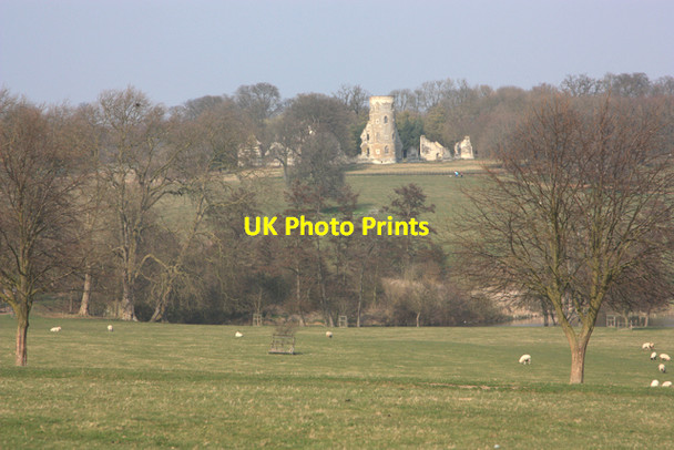 Photo 6"x4" Parkland and folly at Wimpole Old Wimpole c2009