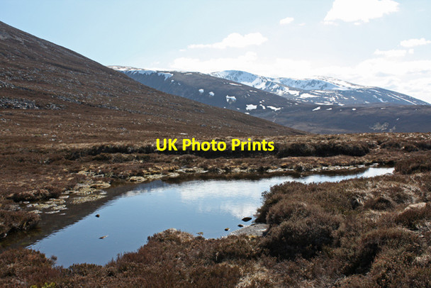 Photo 6"x4" Lochan below Creag an Leth-choin Creag a' Chalamain c2009