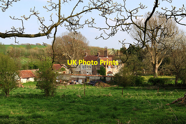 Photo 6"x4" View towards Muston Manor and Muston Farm Piddlehinton c2009