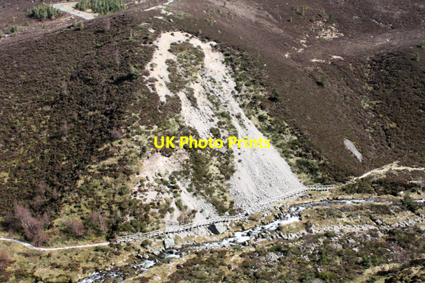 Photo 6"x4" Footpath passing landslip beside Allt Mor Allt na Ciste c2009