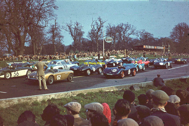 Photo 6"x4" Oulton Park - marshalling the starting grid 1957 Little Budworth c1957