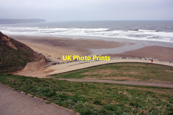 Photo 6"x4" Upgang Beck flows across Upgang Beach Whitby\/NZ8910 c2009