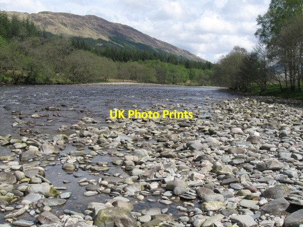 Photo 6"x4" River Orchy & exposed river bed Allt an Tairbh\/NN2536 c2009