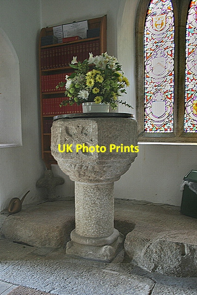 Photo 6"x4" The Font. Old Kea Church Old Kea c2009