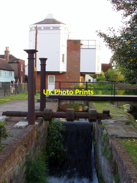Photo 6"x4" Mill race remains and Mill House beyond Canterbury\/TR1457 c2009