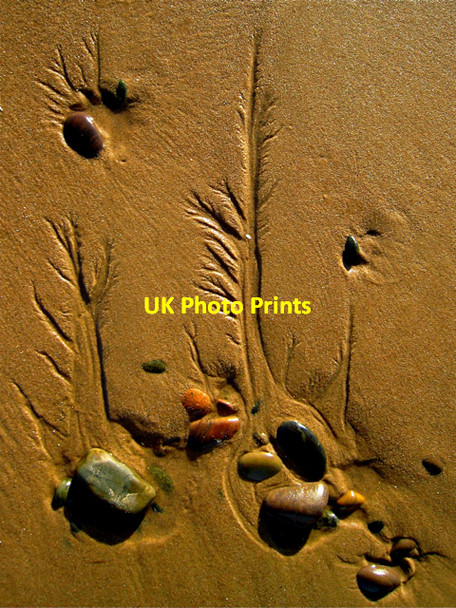 Photo 6"x4" Newburgh: patterns in the sand on Newburgh beach Newburgh\/NJ9925 c2009