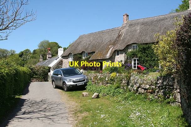Photo 6"x4" Widecombe in the Moor: cottages at Jordan Higher Dunstone c2009
