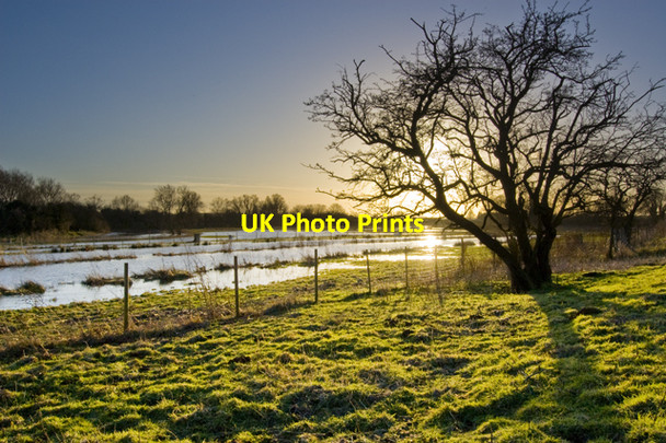 Photo 6"x4" Sunset Ditchford River Irthlingborough c2007