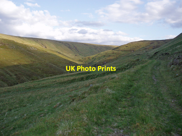 Photo 6"x4" Grassy track following Abhainn Cro Chlach An t-Otrach c2009