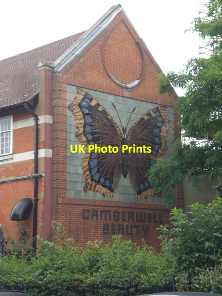 Photo 6"x4" Camberwell Beauty Mural, Wells Way SE5 Camberwell c2009