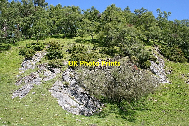 Photo 6"x4" Rock Outcrops at Auchindoun Dufftown c2009