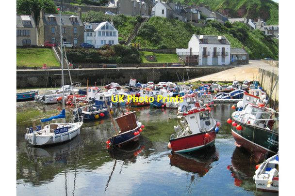 Photo 6"x4" Gardenstown: low water at the harbour Dubford\/NJ7963 c2009