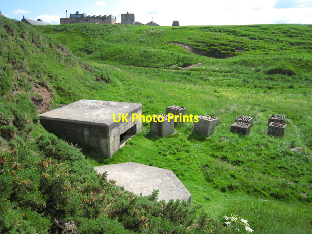 Photo 6"x4" Sandend Bay: wartime defences Portsoy c2009