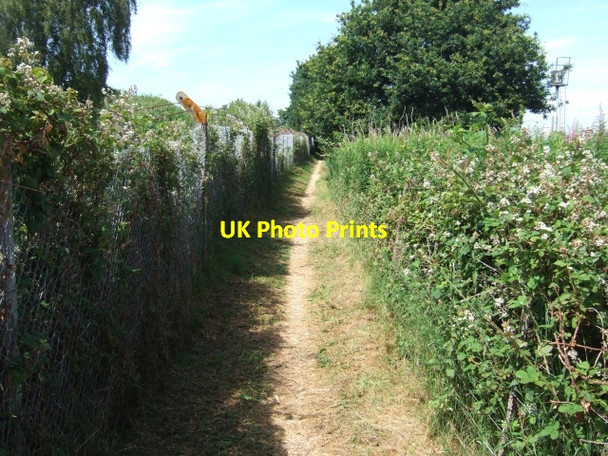 Photo 6"x4" Footpath beside railway line Sandy Gate\/SX9691 c2009 P5