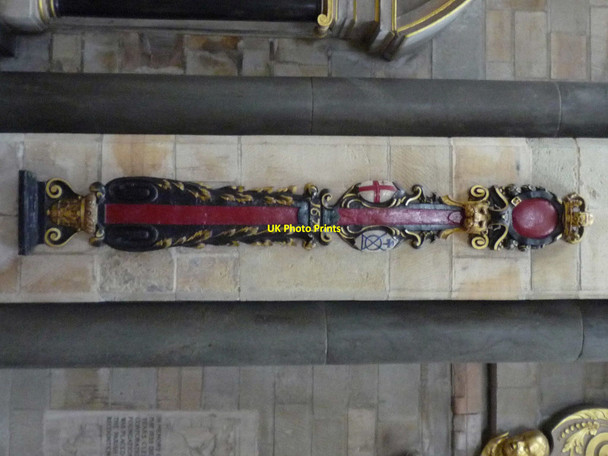 Photo 6"x4" Southwark Cathedral - sword rest London c2009