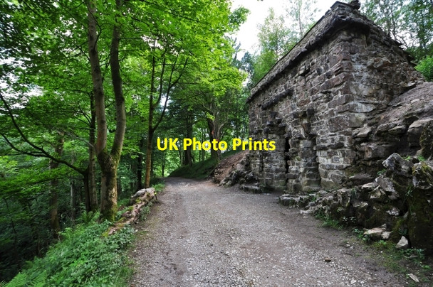 Photo 6"x4" Stone building and estate track Clapham\/SD7469 c2009