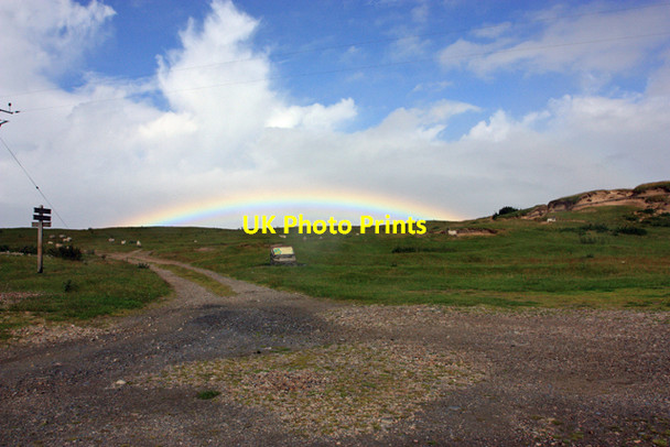 Photo 6"x4" Rainbow over the dunes Kilnave c2009