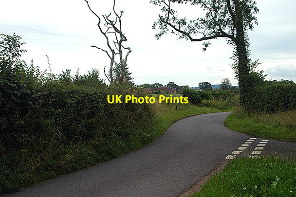 Photo 6"x4" Junction of two narrow lanes Edstaston c2009