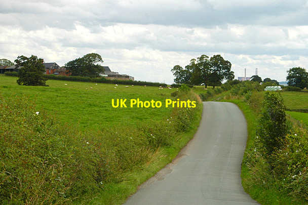Photo 6"x4" Undulating lane & Rugeley Power Station Admaston\/SK0523 c2009