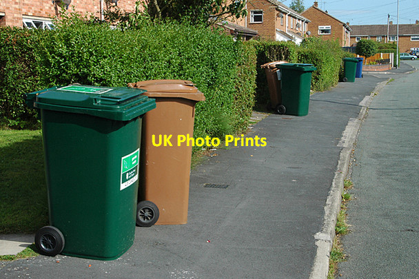 Photo 6"x4" Ubiquitous wheelie bins at Upton Upton Heath\/SJ4169 c2009