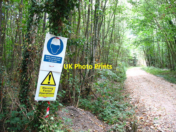 Photo 6"x4" Warning - forest operations Rhode Common c2009