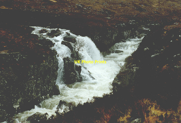 Photo 6"x4" Waterfall on the Allt Toll a' Mhadaidh Rechullin c1997