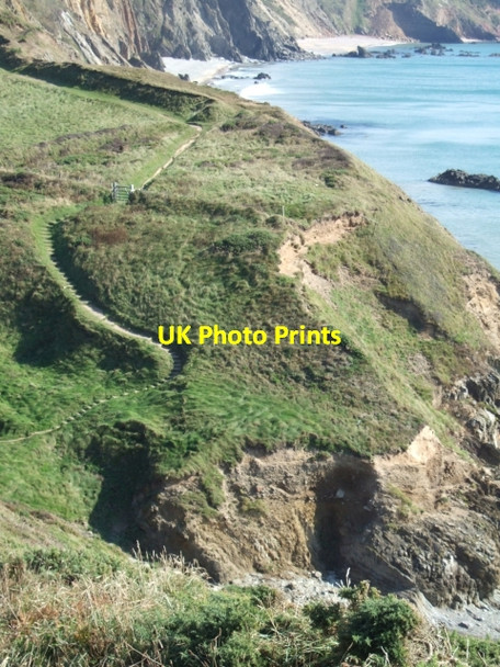 Photo 6"x4" Marloes Sands and the coast path Marloes c2009