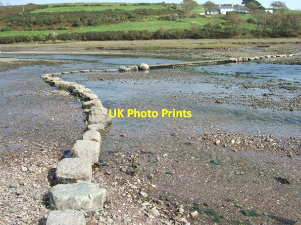 Photo 6"x4" Bridge and stepping stones crossing the Gann Musselwick c2009