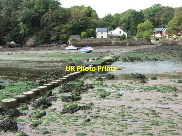 Photo 6"x4" Stepping stones and footbridge over Sandyhaven Pill Sandy Haven c2009