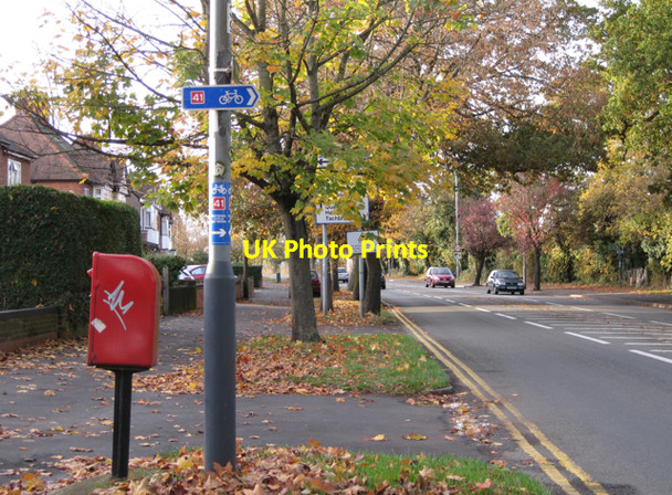 Photo 6"x4" NCN Route 41 crosses Radford Road (2) Royal Leamington Spa c2009