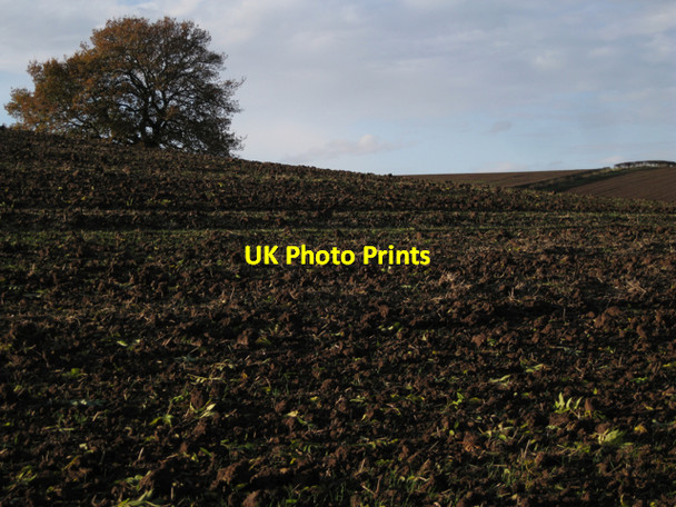 Photo 6"x4" Ploughed fields south of Glebe Farm Royal Leamington Spa c2009