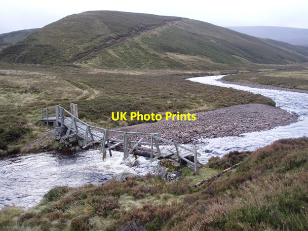Photo 6"x4" Rotten footbridge over River Gairn Easter Shenalt c2009