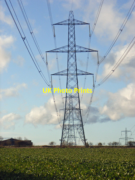 Photo 6"x4" Pylons on Horkstow Wolds Horkstow Wolds c2009