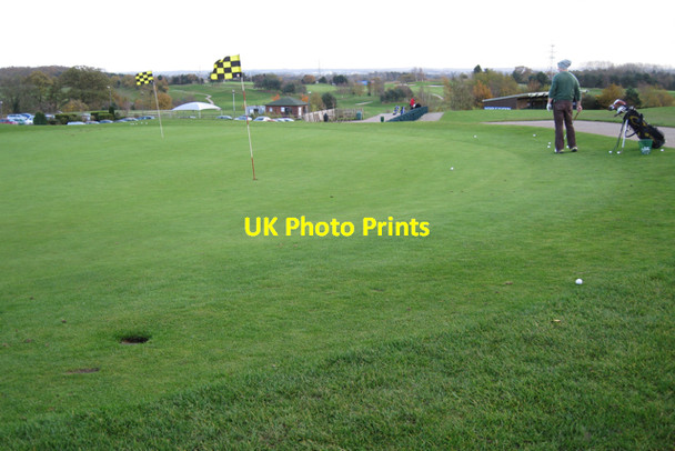 Photo 6"x4" Practice green for chip shots, The Warwickshire Guy's Cliffe c2009