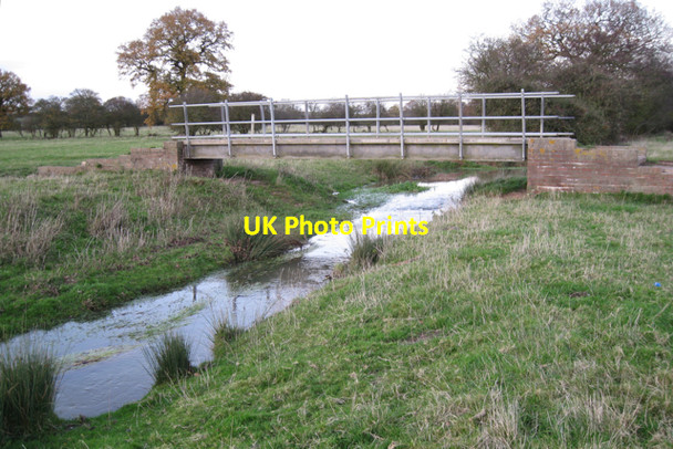 Photo 6"x4" Footbridge across Inchford Brook near Bannerhill Farm Waste Green c2009