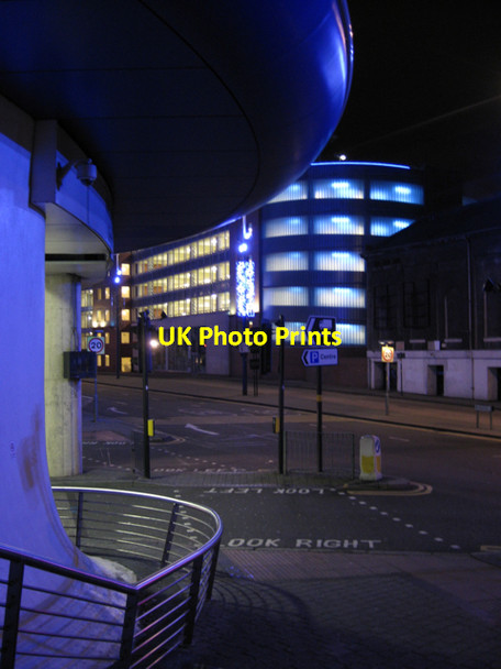 Photo 6"x4" Park Street entrance to Bull Ring car park, B5, 10:00pm Birmingham c2009