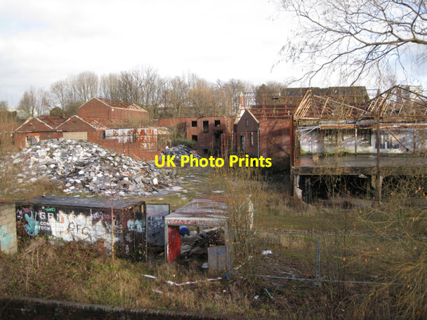 Photo 6"x4" Burnt-out carpet warehouse, Black Lane, Macclesfield Macclesfield c2009